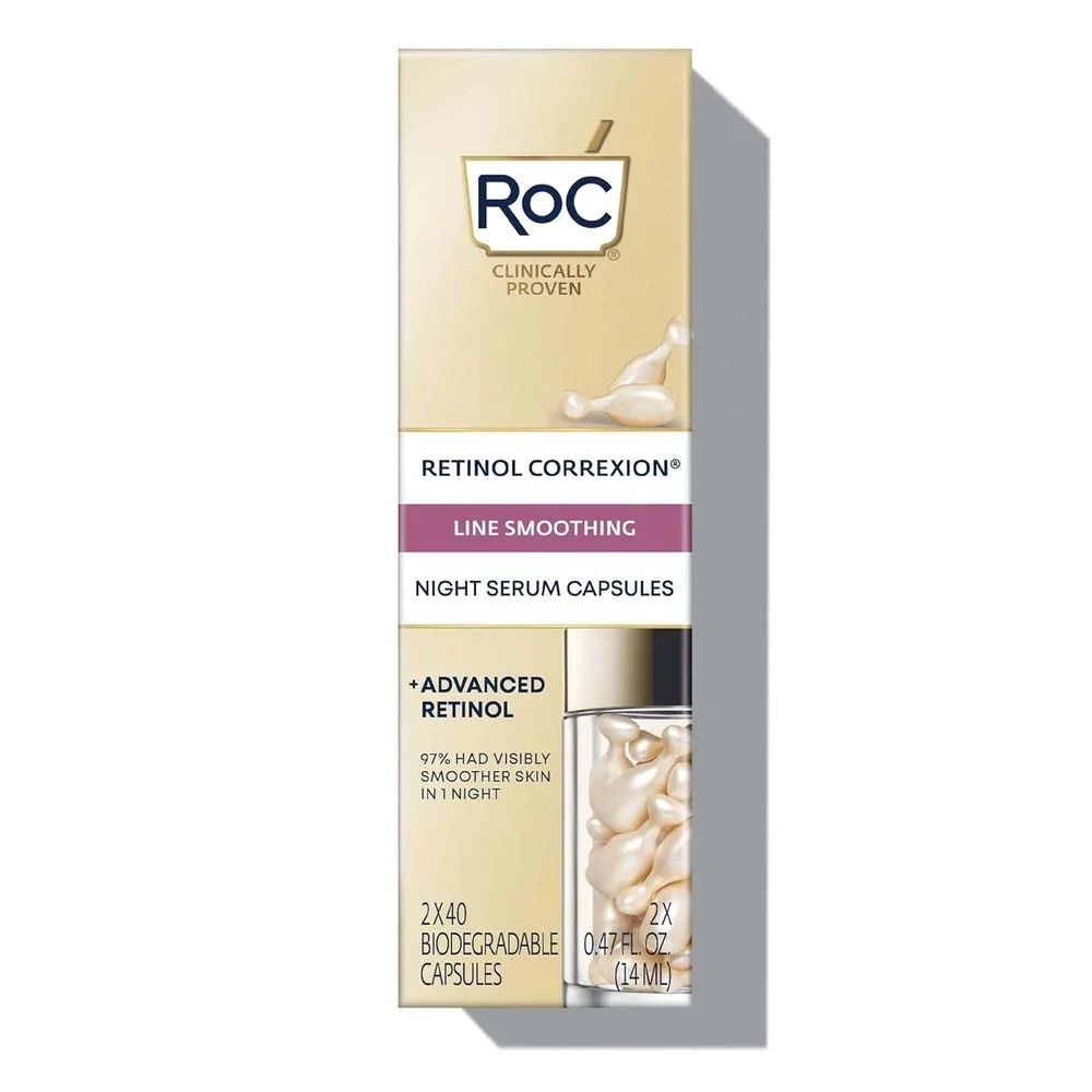 Retinol Correxion Night Serum 80 Capsules, Anti-Aging Wrinkle Treatment For Face